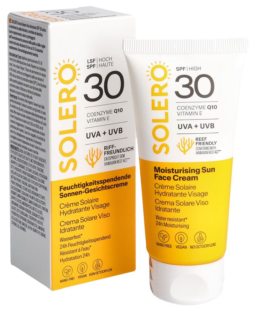 Solero Sonnen-Gesichtscreme feuchtigkeitsspendend Spf30 50 ml