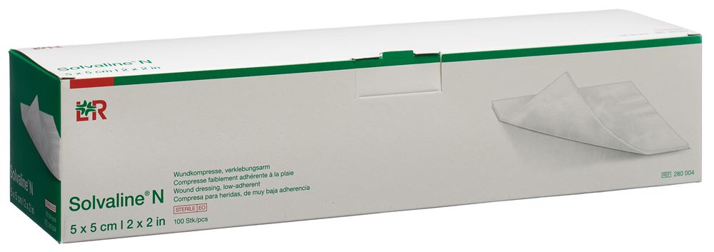 Solvaline N Wundkompresse 5x5cm 100 Stk