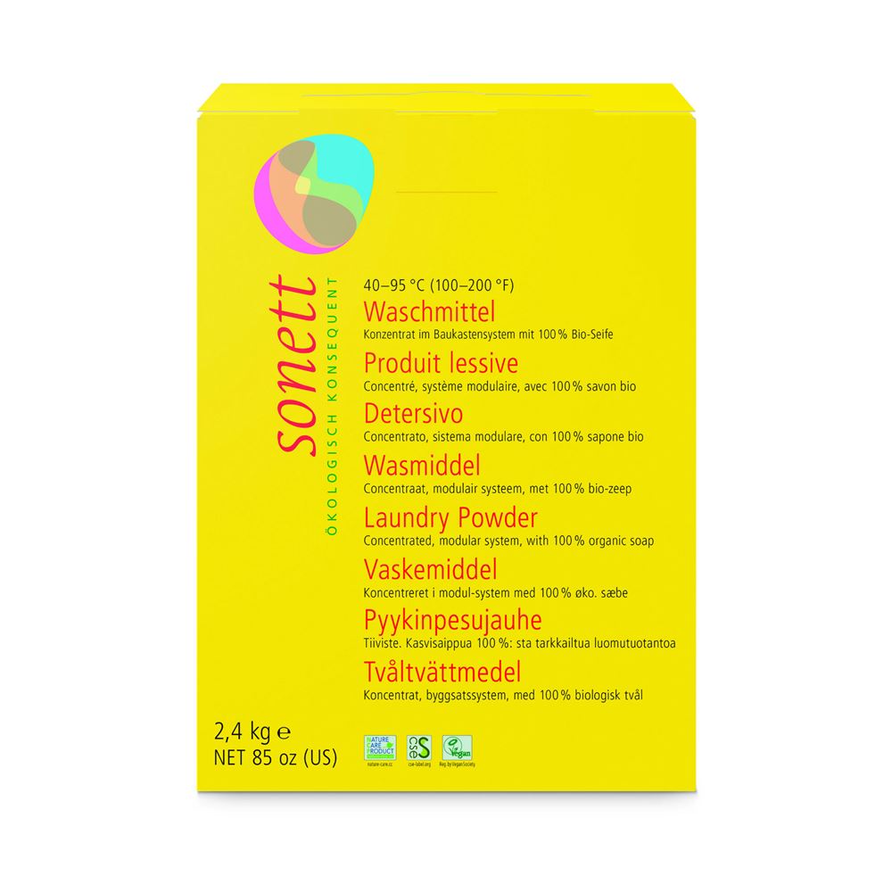 Sonett Waschmittel 40° 60° 95°C Pulver 2.4 Kg