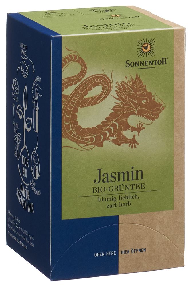 Sonnentor Grüntee Jasmin Beutel 18 Stück