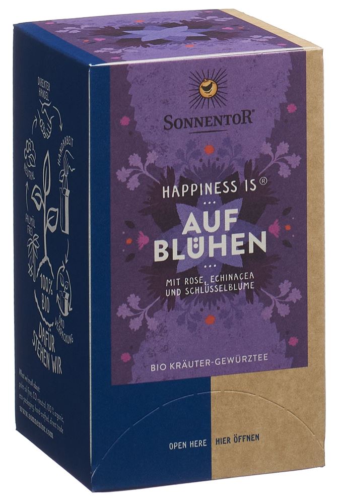Sonnentor Happiness Is Aufblühen Tee Beutel 18 Stück