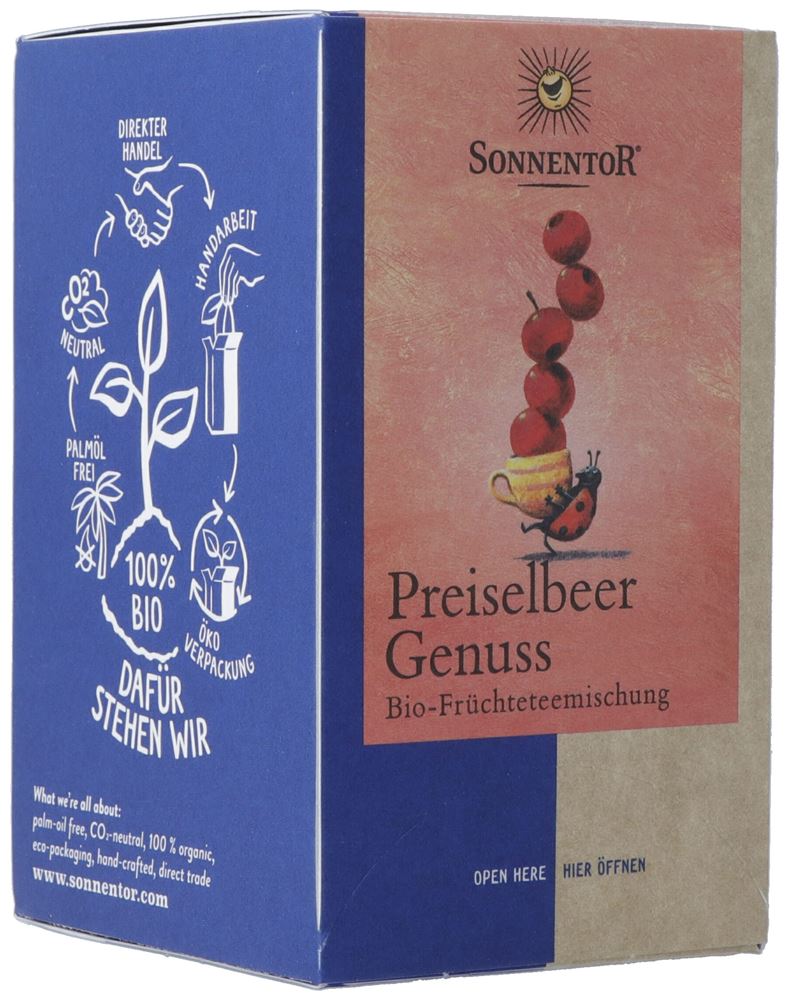 Sonnentor Preiselbeer Genuss Tee BIO 18 Stk