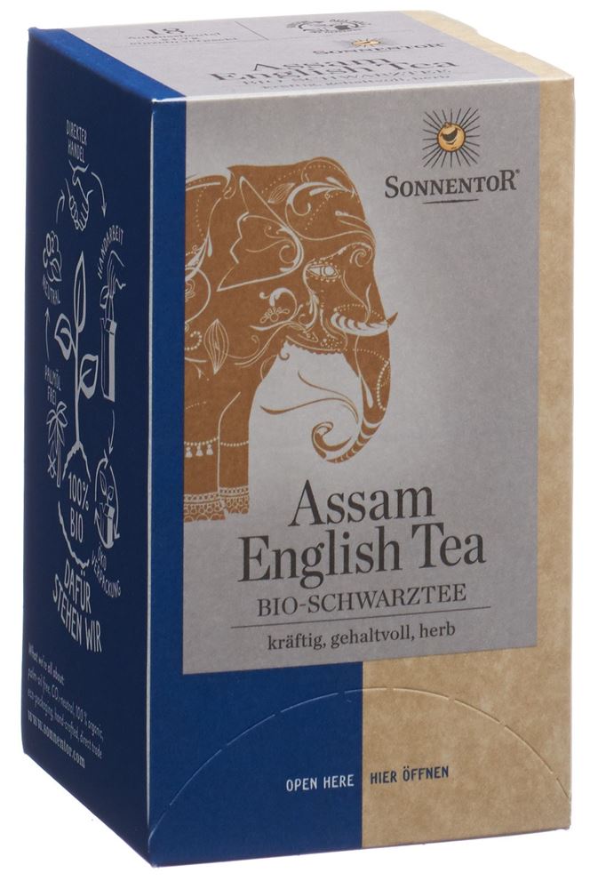 Sonnentor Schwarztee Assam English Tea BIO Btl 18 Stk