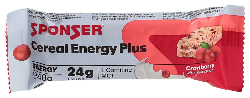 Sponser Cereal Energy Plus Cranberry 40 g