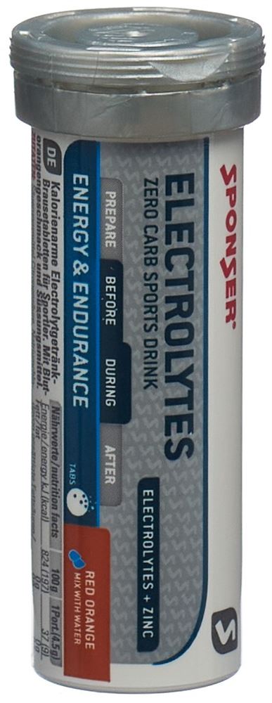Sponser Electrolytes Tabs Red Orange 10 Stk