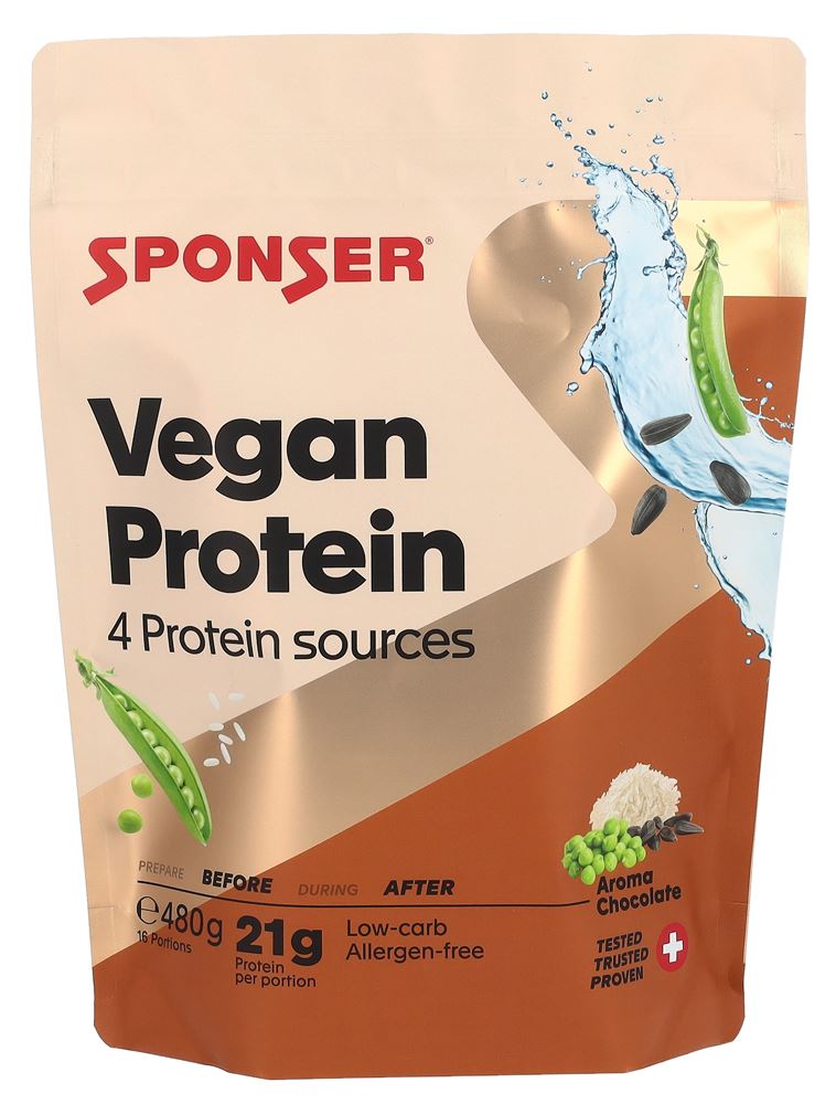 Sponser Vegan Protein Chocolate Btl 480 g