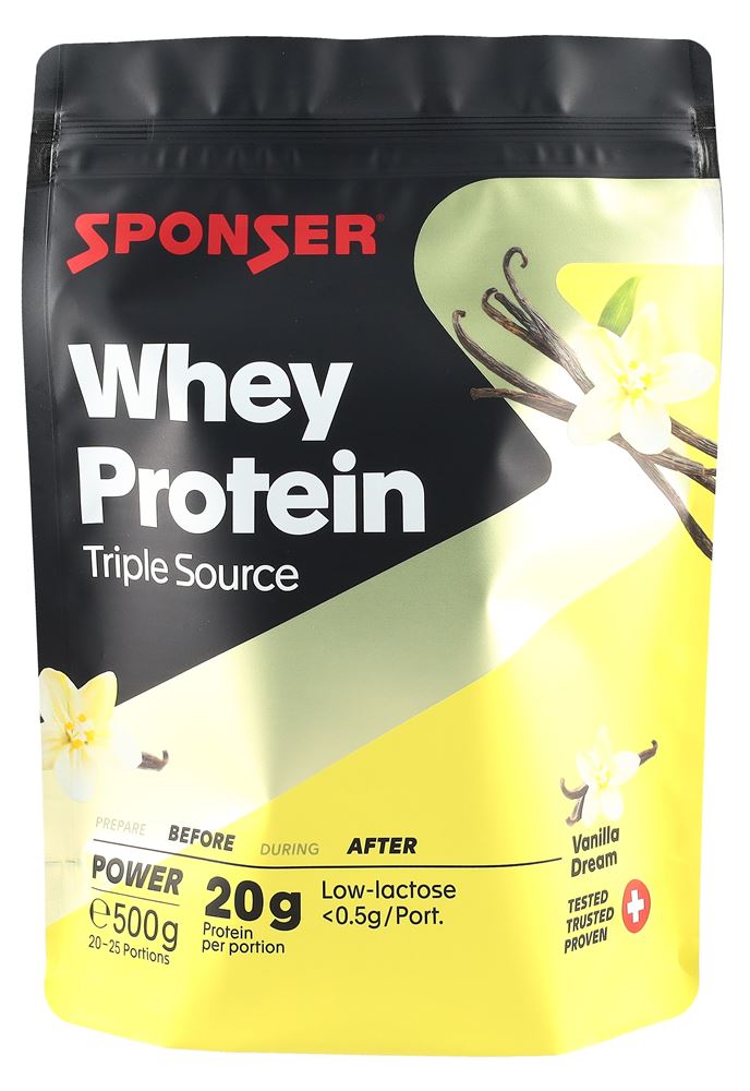 Sponser Whey Triple Source Protein Vanilla Beutel 500 G