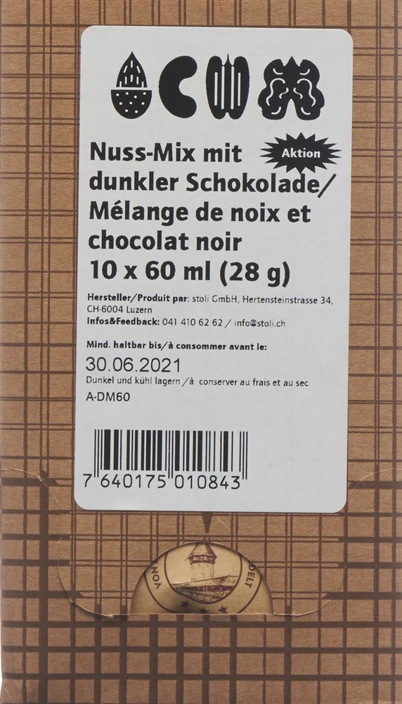 Stoli Nuss-Mix Aktion Mit Dunkler Schokolade 10 Beutel 28 G