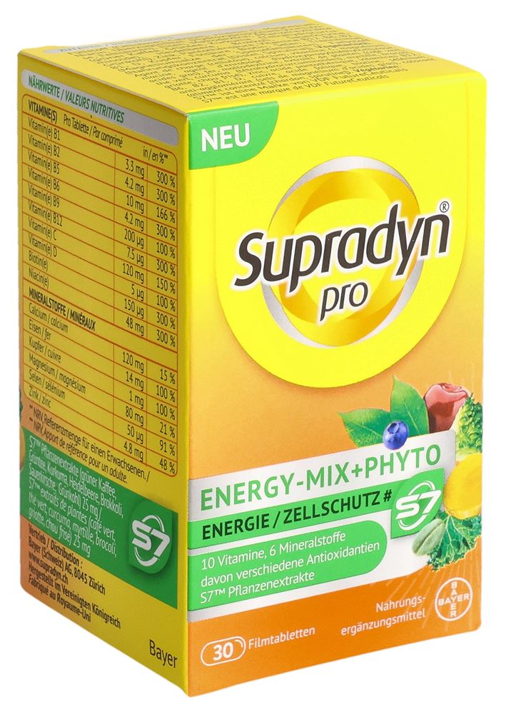 Supradyn pro energy-mix + phyto Filmtabl Ds 30 Stk