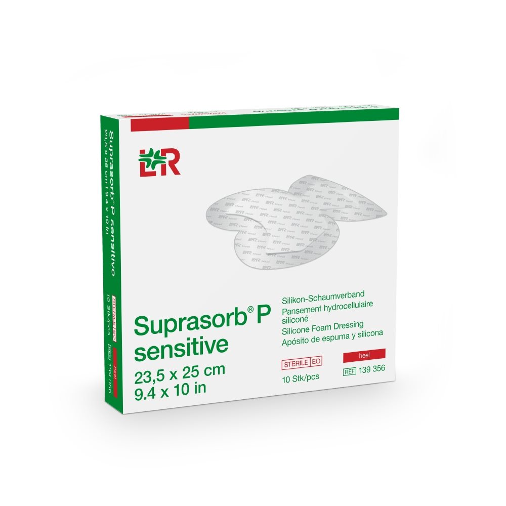 Suprasorb P sensitive border Heel 23.5x25cm 10 Stk