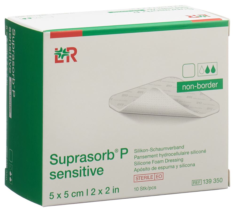 Suprasorb P sensitive non-border 5x5cm 10 Stk