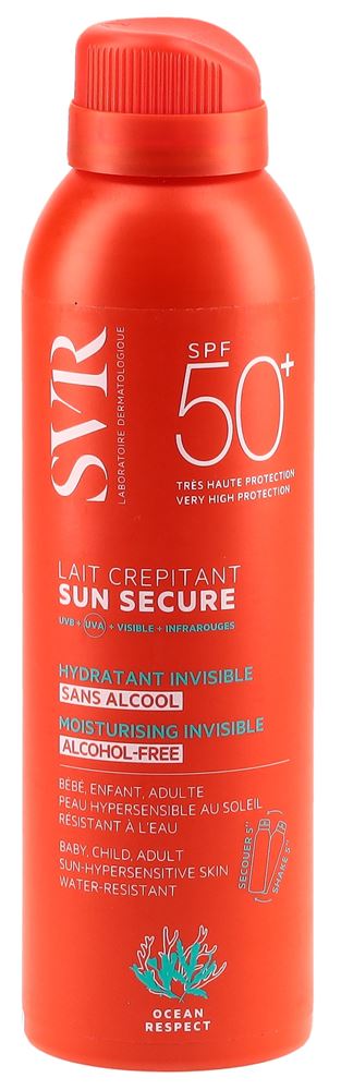 SVR SUN Secure Lait Crépitant Spf50+ 200 ml