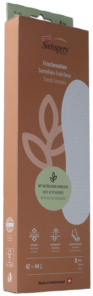 Swisspers Frischesohlen L 44 weiss 8 Paar