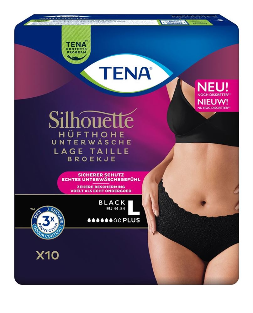 Tena Silhouette Plus L 95-125cm black 10 Stk