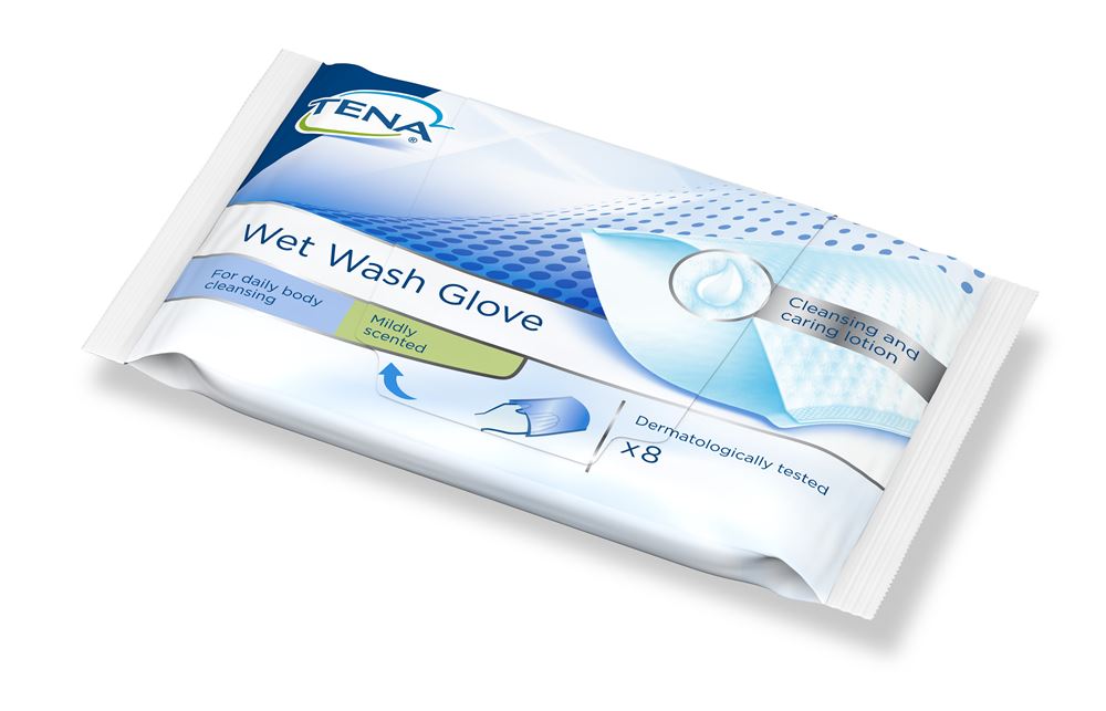Tena Wet Wash Glove parfümiert 8 Stk