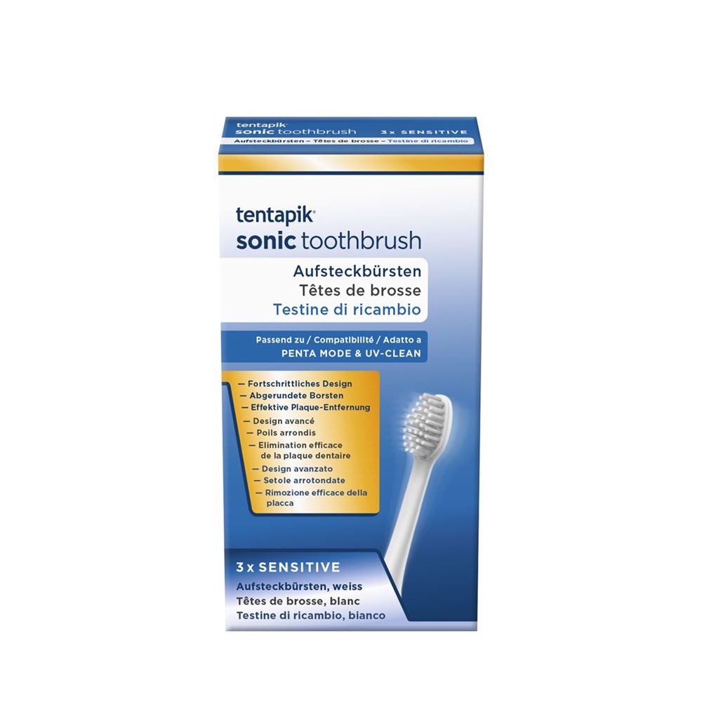Tentapik Aufsteckbürsten sensitive white 3 Stk