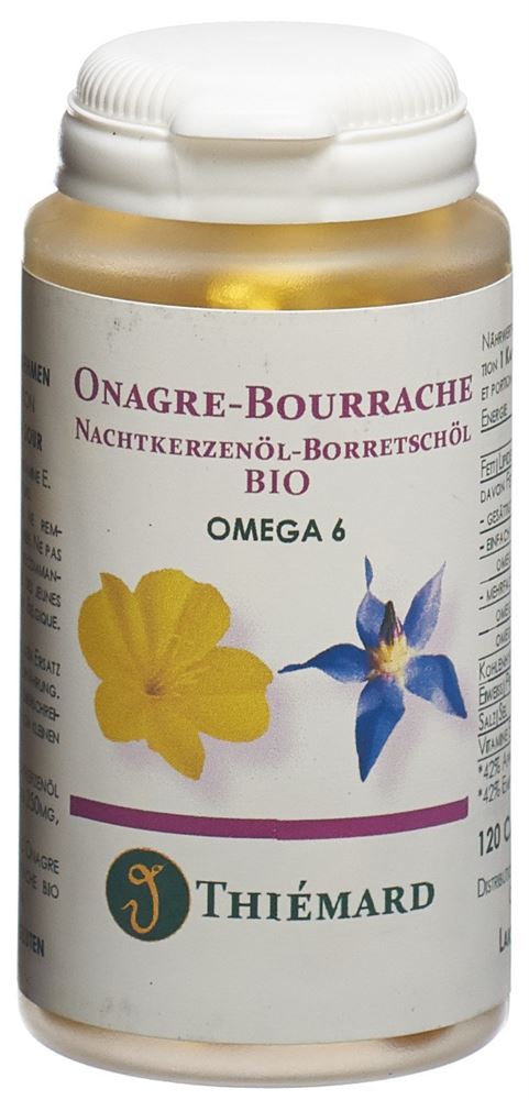 Nachtkerze-Borretsch Öl Kapseln 500 Mg Omega 6 Bio 120 Stück