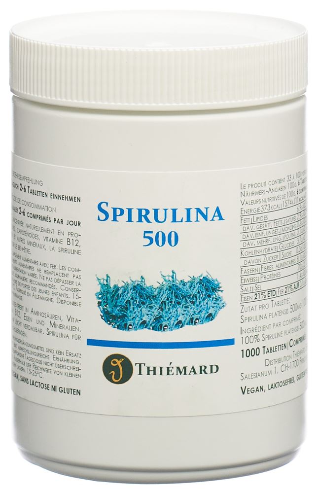 Thiémard Spirulina Tabl 500 mg 1000 Stk