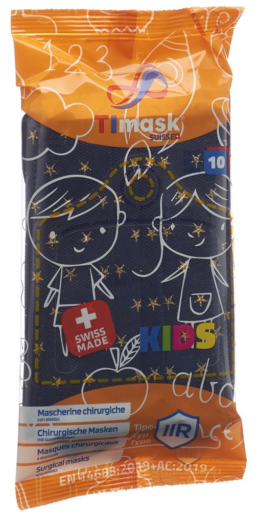 TImask Einweg-Medizinmaske Typ IIR Kids Weihnachten 10 Stk