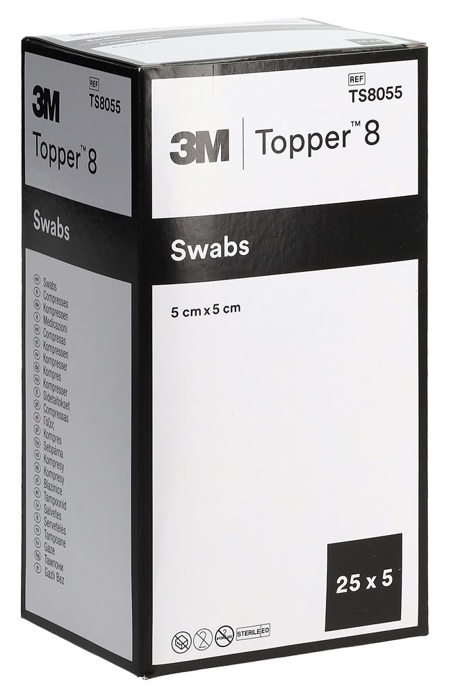 Topper 8 NW Kompressen 5x5cm steril 25 x 5 Stk