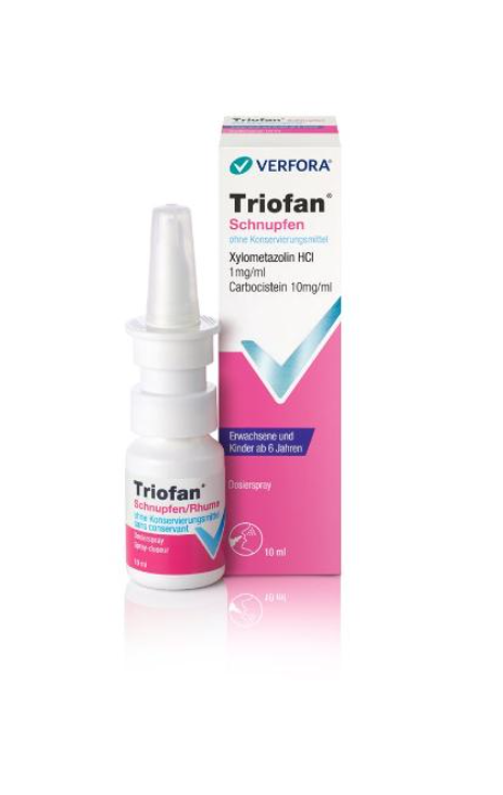 Triofan Schnupfen ohne Konservierungsmittel Dosierspray für Erwachsene und Kinder 10 ml