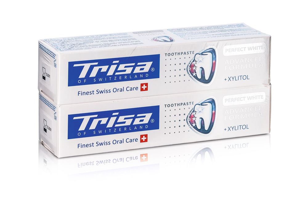 Trisa Zahnpasta Pure White Swiss Herbs DUO 2 x 75 ml