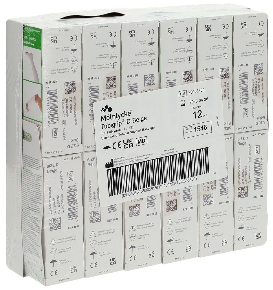 Tubigrip Schlauchbandage D 1mx7.50cm beige 12 Stk