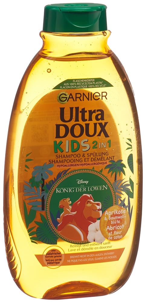Ultra Doux Kids 2in1 Shampoo Aprikose & Baumwollblüte Fl 300 ml