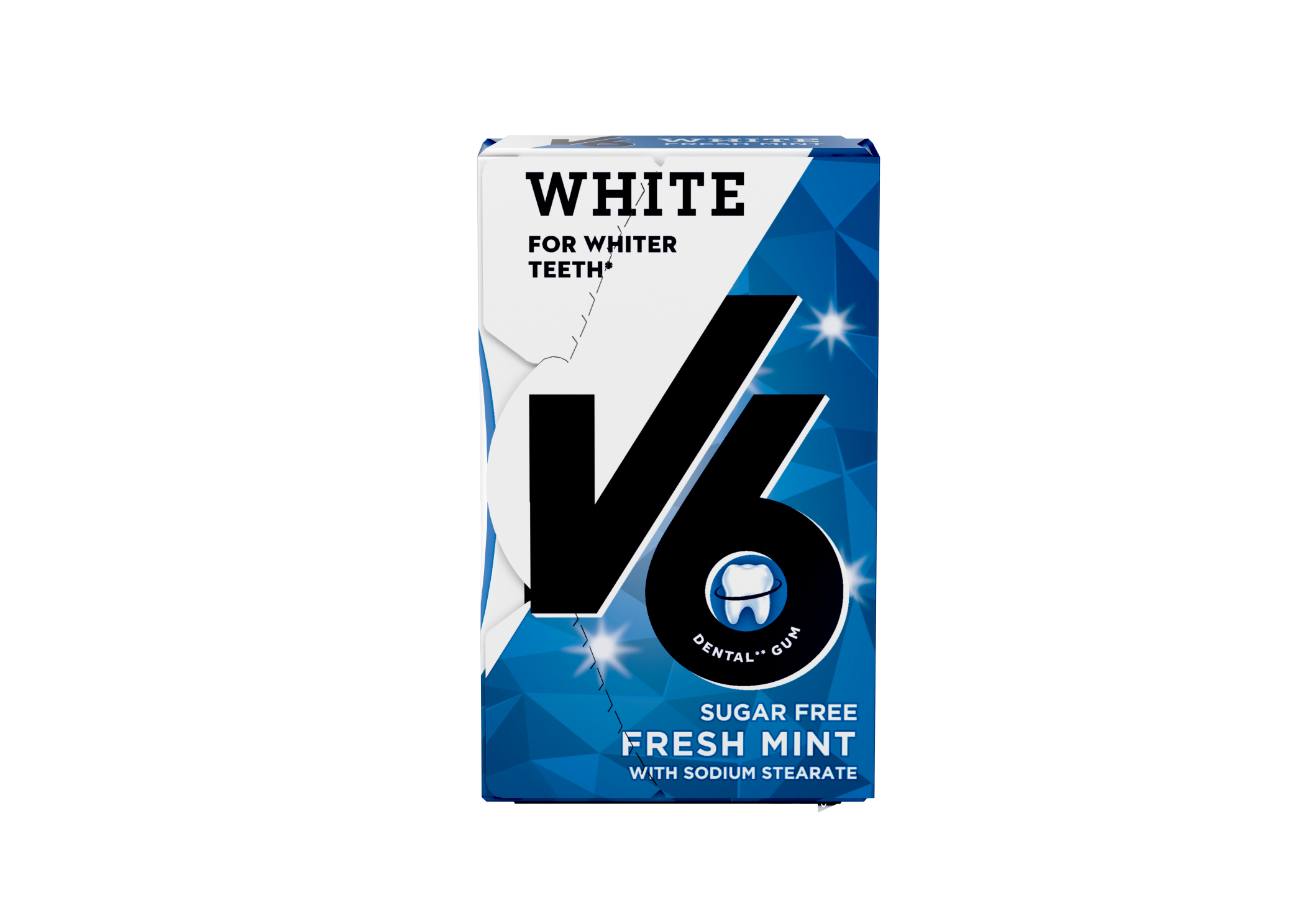 V6 White Kaugummi Freshmint Box 24 Stk