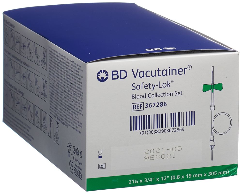 Vacutainer Blutentnahme Set 21Gx3/4 grün lang 50 Stk