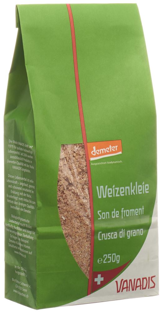 Vanadis Weizenkleie Demeter Beutel 250 G