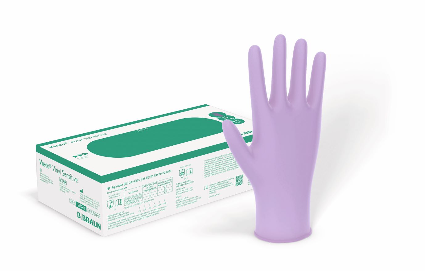 Vasco Handschuhe L Vinyl Sensitive Box 100 Stk
