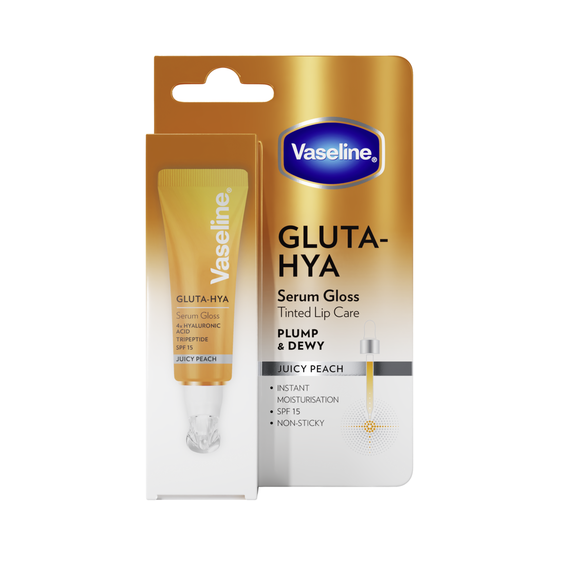 Vaseline Gluta Hya Lip Serum Juicy Peach 10 ml