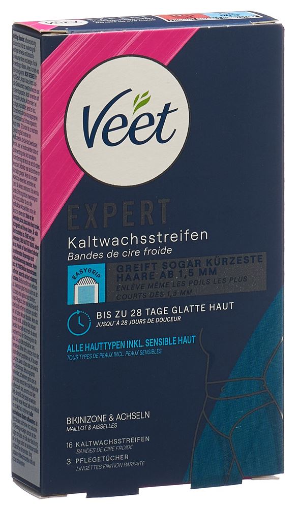 Veet Expert Kaltwachsstreifen Bikini&Achsel 16 Stk