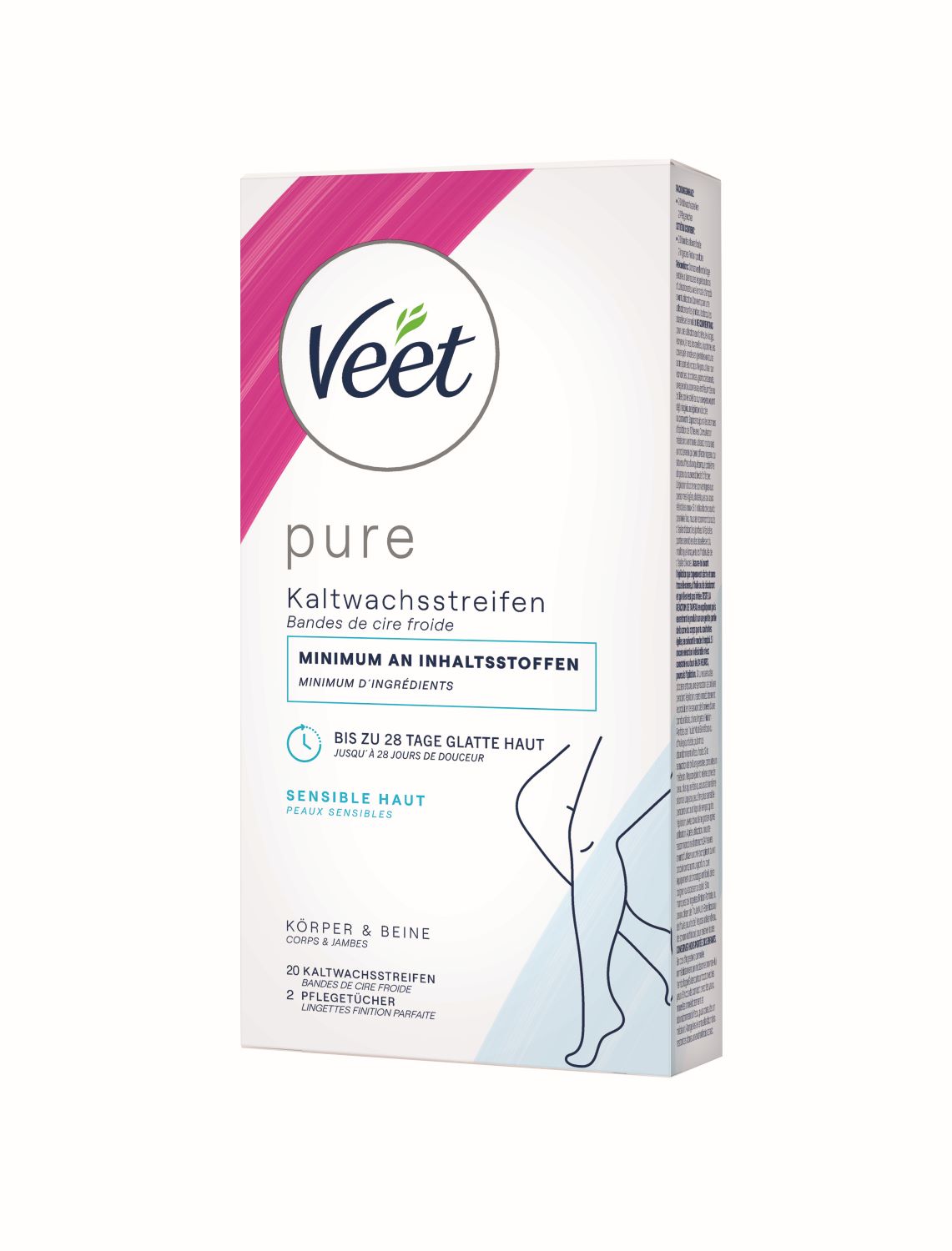 Veet Kaltwachsstreifen Beine & Körp Sensitive 10 x 2 Stk