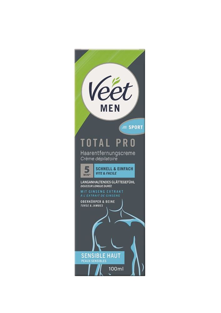 Veet Men Haarentfernungscreme Beine & Körper sensible Haut Tb 100 ml