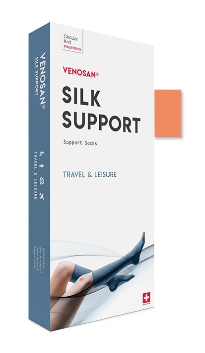 Venosan Silk A-D Support Socks L apricot 1 Paar