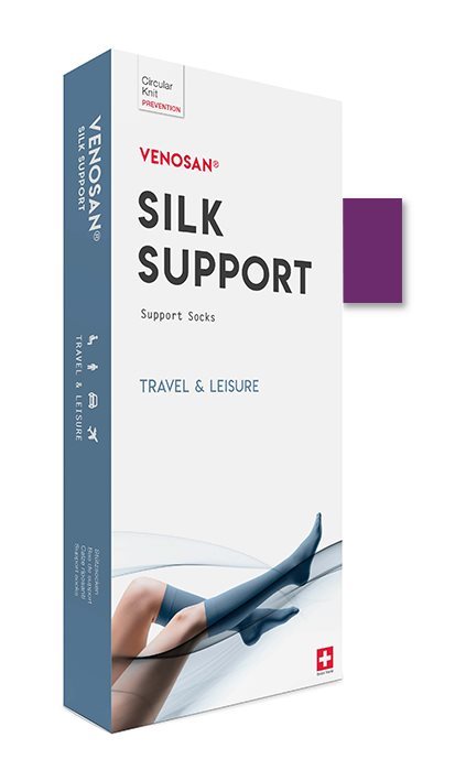 Venosan Silk A-D Support Socks M sisko violet 1 Paar