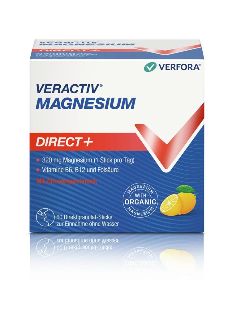 Veractiv Magnesium Direct+ Zitrone Stick 60 Stk