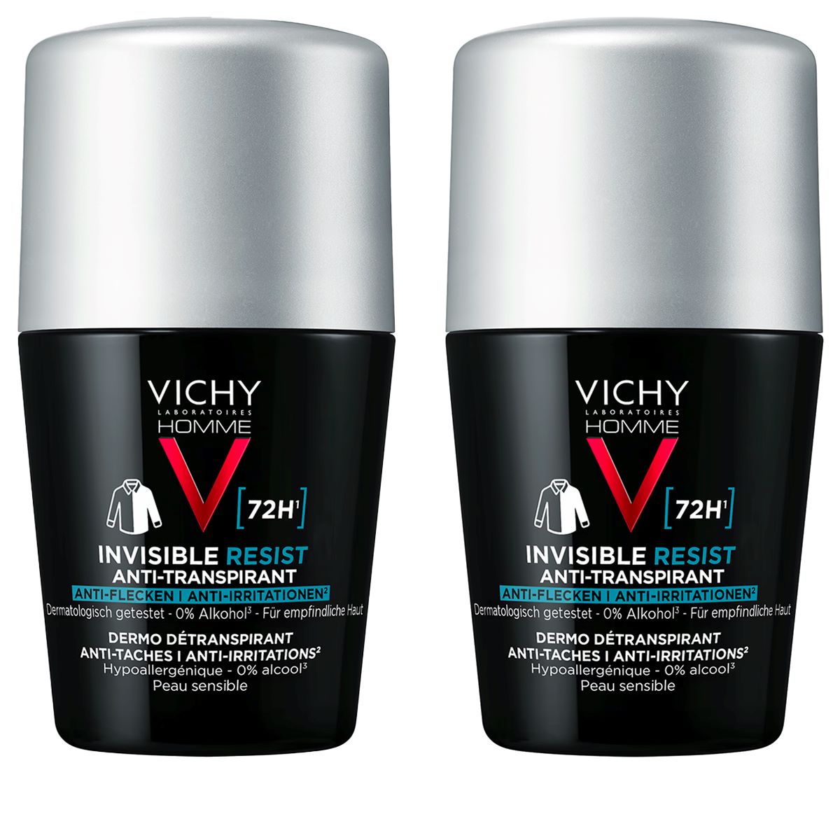Vichy Men Deo 72H Invisible Roll-on 2 x 50 ml