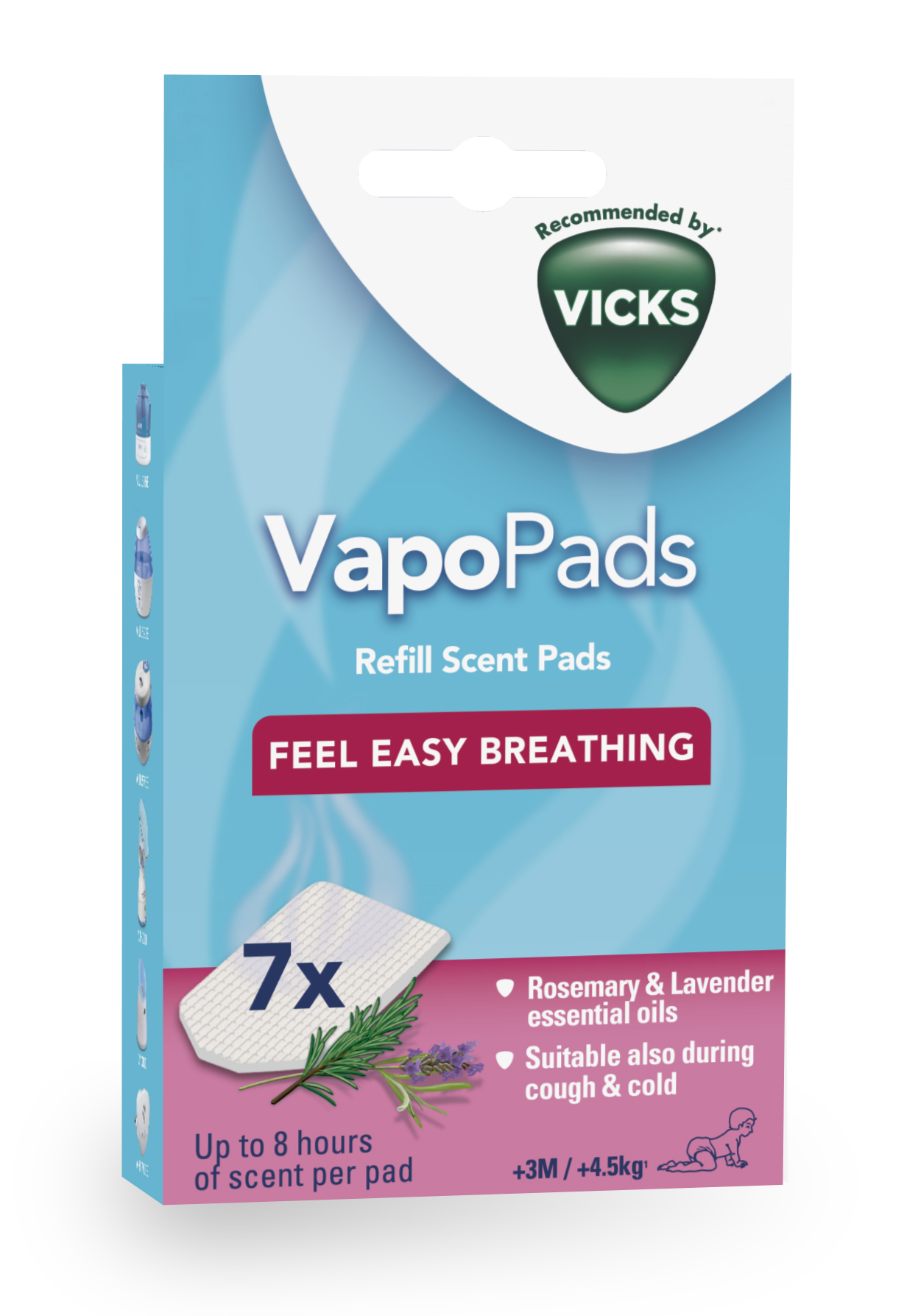 Vicks VapoPads Vbr7Ev1 Nachfüllpackung Rosmarin Lavendel Duft 7 Stk