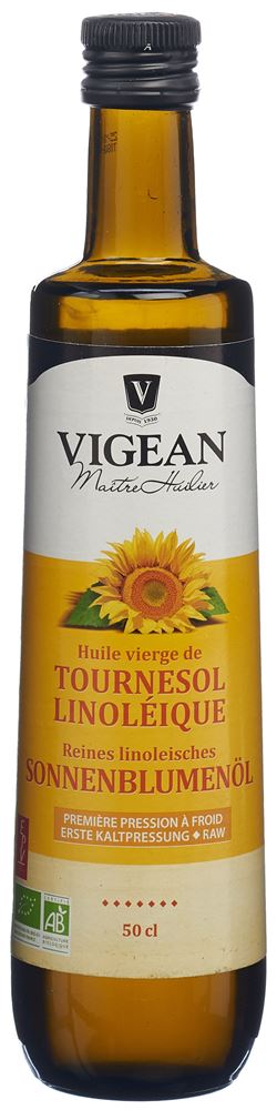 Vigean Sonnenblumenöl Bio Fl 500 ml