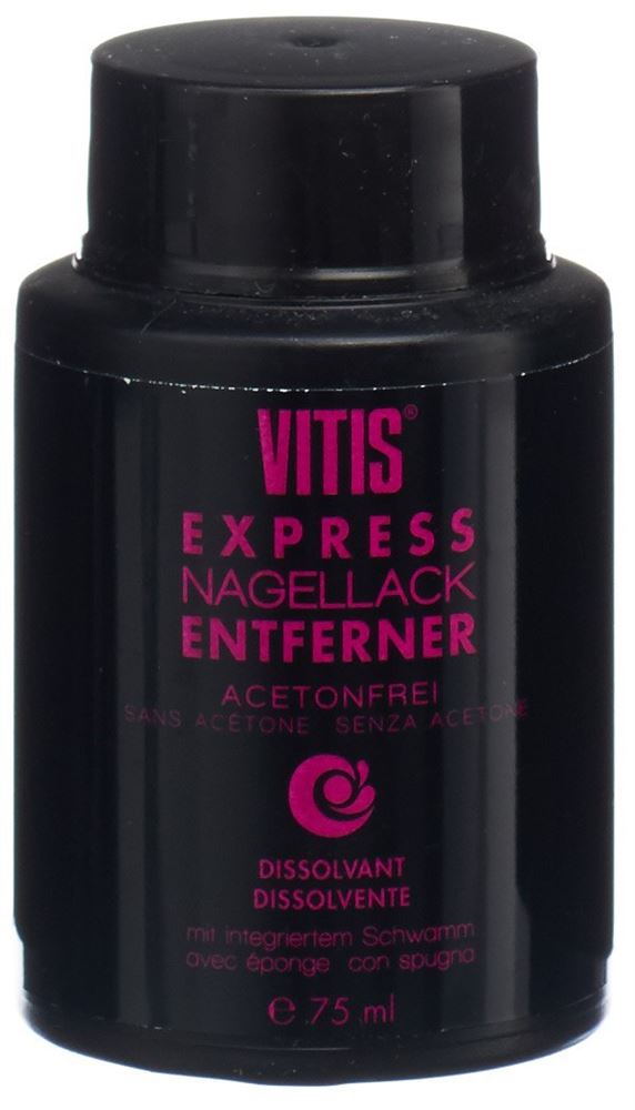 Vitis Express Nagellackentferner ohne Aceton mit Schwamm 75 ml