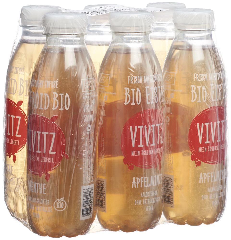 Vivitz Bio Eistee Apfelminze 6 x 0.5 lt