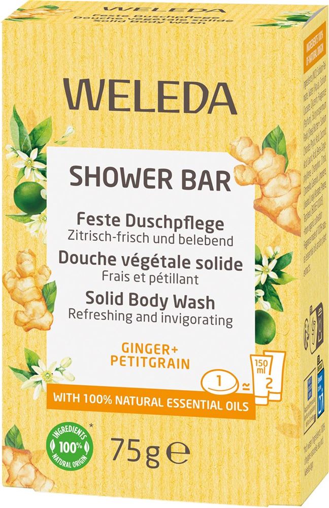 Weleda Feste Duschpflege Ginger Petitgrain 75 g