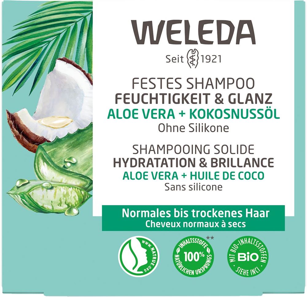 Weleda Festes Shampoo Feuchtigkeit & Glanz 50 g