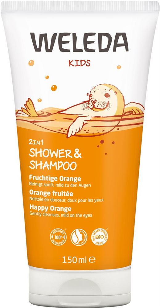 Weleda Kids 2in1 Shower & Shampoo fruchtige Orange Tb 150 ml