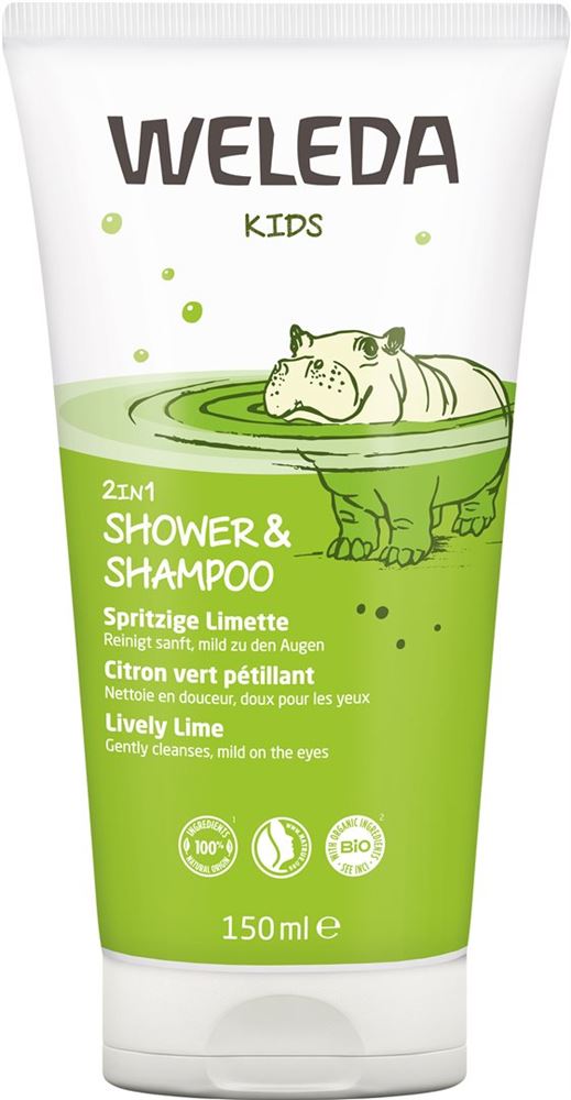 Weleda Kids 2in1 Shower & Shampoo spritzige Limette Tb 150 ml