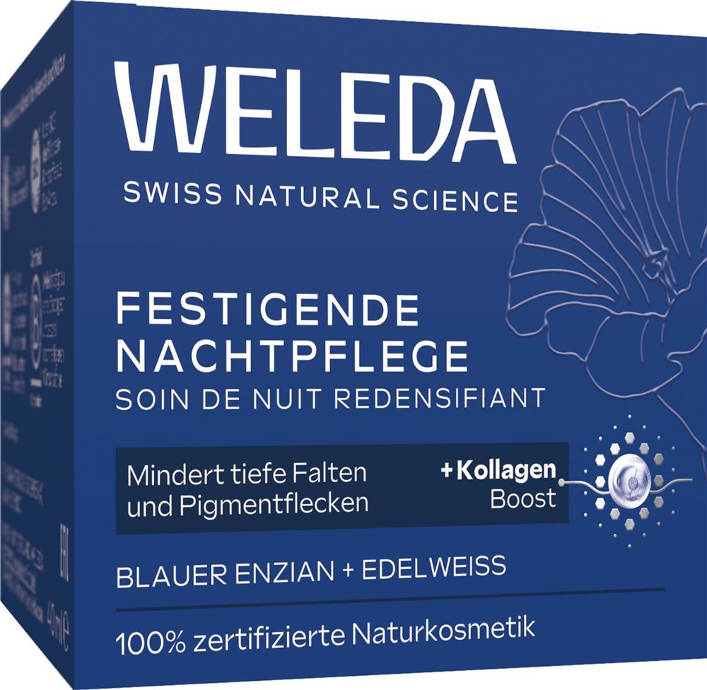 Weleda Nachtpflege festigend blauer Enzian & Edelweiss Topf 40 ml