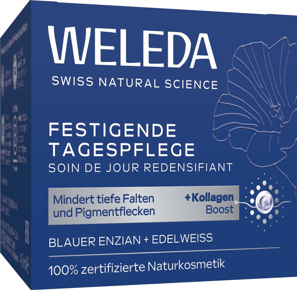 Weleda Tagespflege festigend blauer Enzian & Edelweiss Topf 40 ml